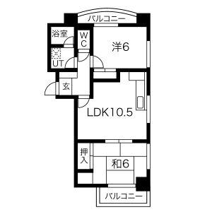 WIN大須(2DK/8階)の間取り写真
