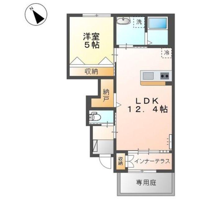 ジュアン(1LDK/1階)の間取り写真