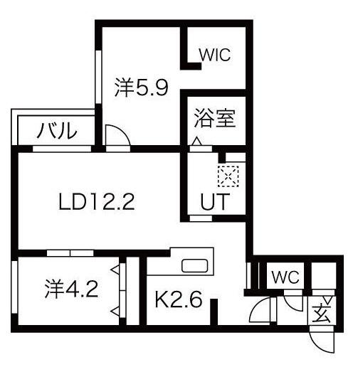AO AKUA CTS (2LDK/3階)の間取り写真
