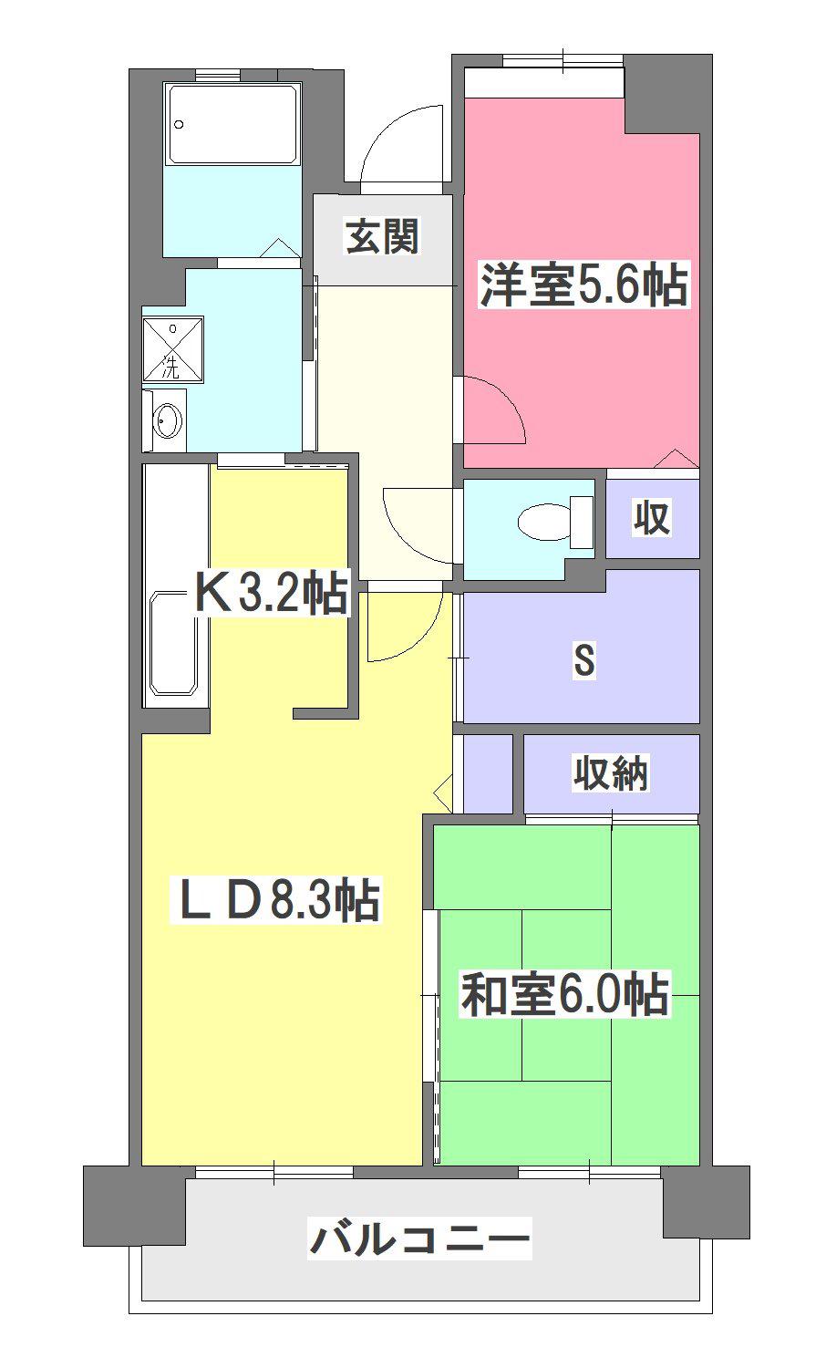 TS GARDEN 清瀬(2SLDK/8階)の間取り写真