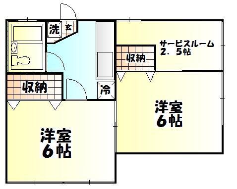 ファミールホンダ(2K/1階)の間取り写真
