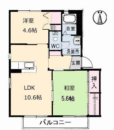 メゾン プチ(2LDK/2階)の間取り写真