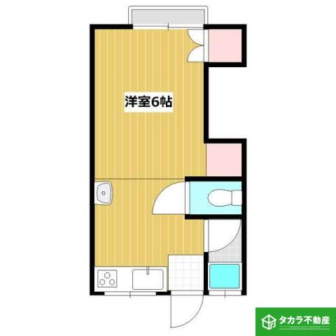 コーポ新川(1DK/1階)の間取り写真