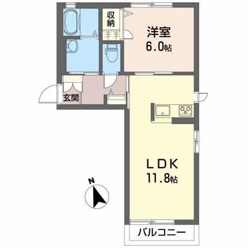 シャーメゾン・シュロス(1LDK/1階)の間取り写真