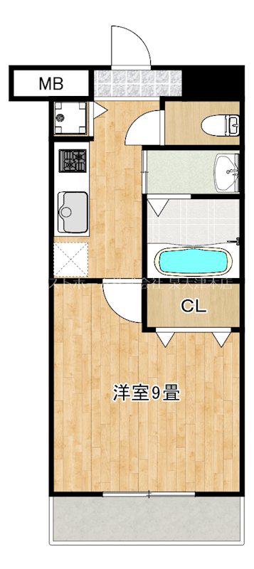 FELIZ高石(1K/3階)の間取り写真