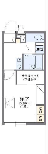 レオパレスルーキス(1K/2階)の間取り写真