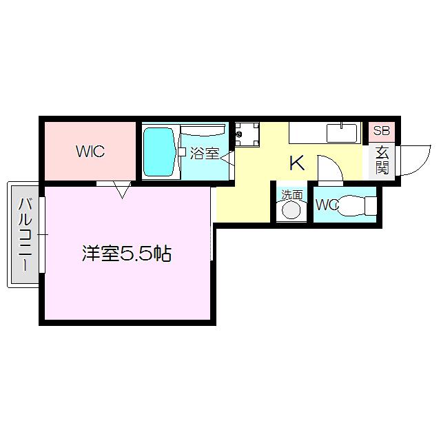 YSFORTERESSE(1K/2階)の間取り写真