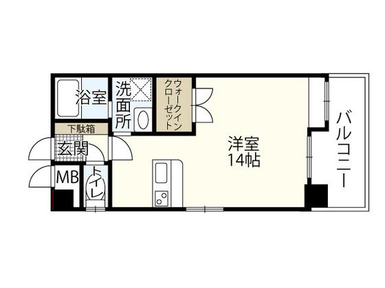 シティハイツ宇品(ワンルーム/7階)の間取り写真