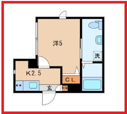 ブラングレース(1K/1階)の間取り写真
