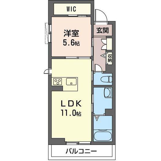 SELIER(1LDK/1階)の間取り写真