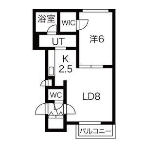 DIECI MOTOMACHI(1LDK/2階)の間取り写真