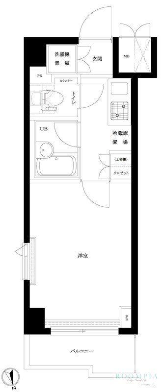 ルーブル鷺宮六番館(1K/3階)の間取り写真