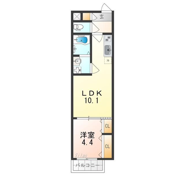 H-MAISON清水丘(1LDK/1階)の間取り写真