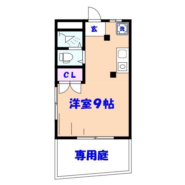 SAKURA矢切駅前(ワンルーム/1階)の間取り写真