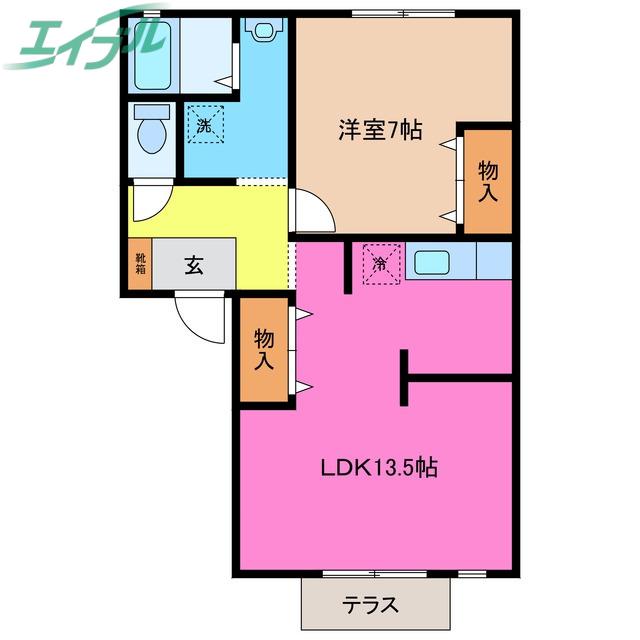 セントポーリア E(1LDK/1階)の間取り写真