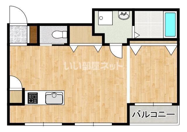 コティ姫路北条(1LDK/1階)の間取り写真