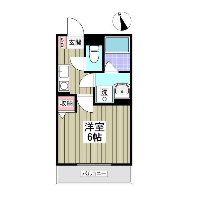 パルトネール東久保町(1K/2階)の間取り写真