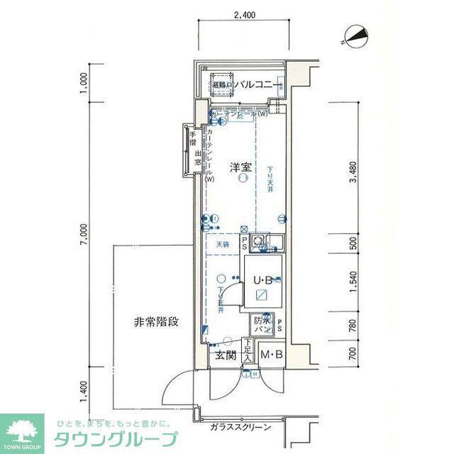 吉祥寺本町ビューハイツ(ワンルーム/2階)の間取り写真