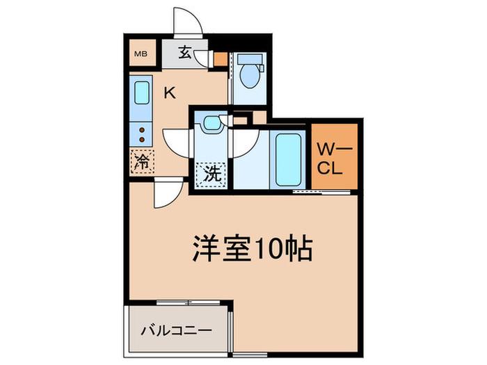 OCEANO AZUL(1K/2階)の間取り写真
