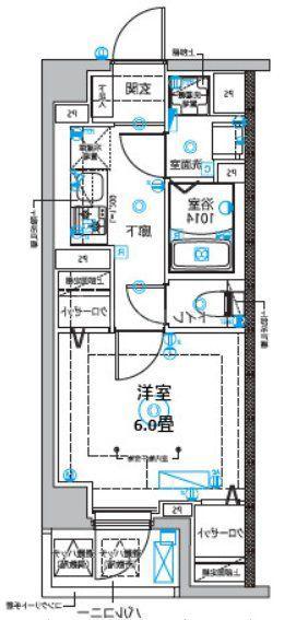 DIPS西新井(1K/2階)の間取り写真