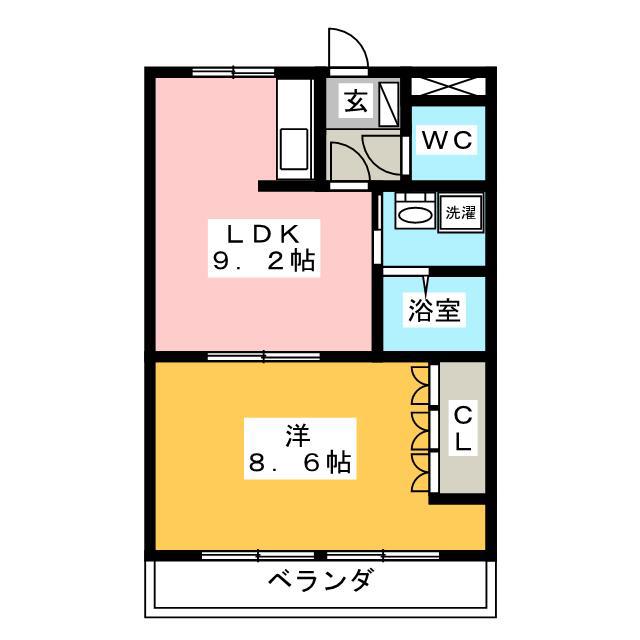 水夢H&Y(1LDK/1階)の間取り写真