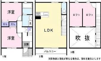 ソフィア・エクスペリエンス(2LDK/1階)の間取り写真