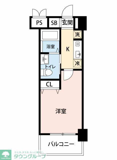マイナビSTAYグランド立川曙町(1K/8階)の間取り写真
