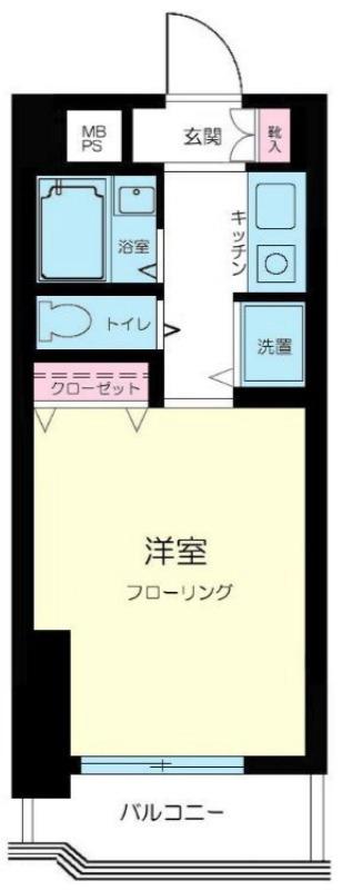 ライオンズマンション仲六郷(1K/3階)の間取り写真