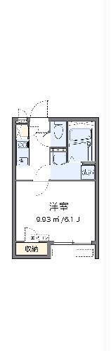 クレイノエルヴィータ東比恵(1K/2階)の間取り写真