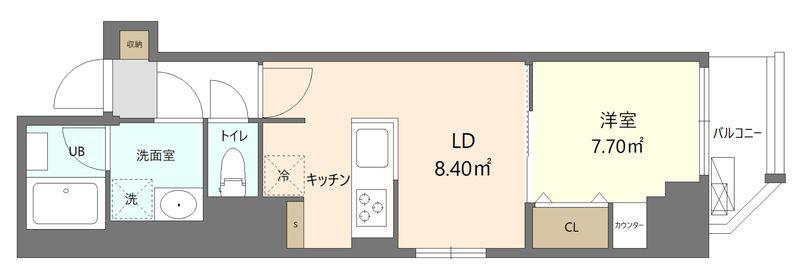 REFRAME5 早稲田(1LDK/5階)の間取り写真