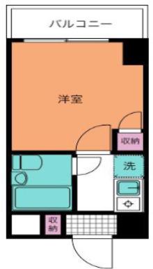 高島平ハイツ(1K/2階)の間取り写真