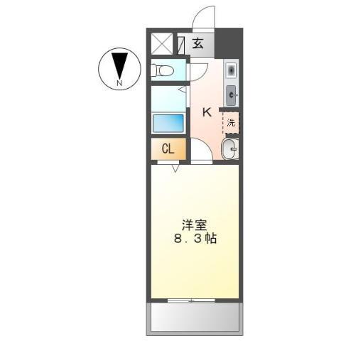 TS DREAM(1K/3階)の間取り写真