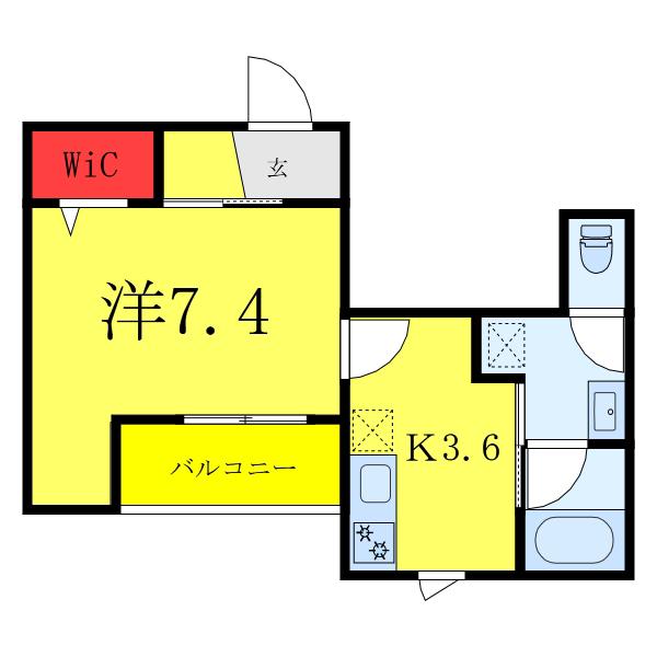 MAISON DU ARBRE(1K/3階)の間取り写真