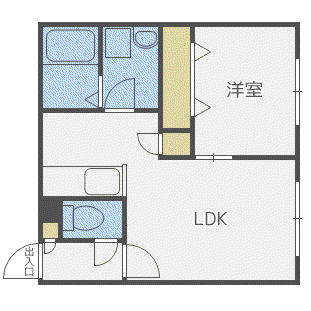 アステールN12(1LDK/3階)の間取り写真