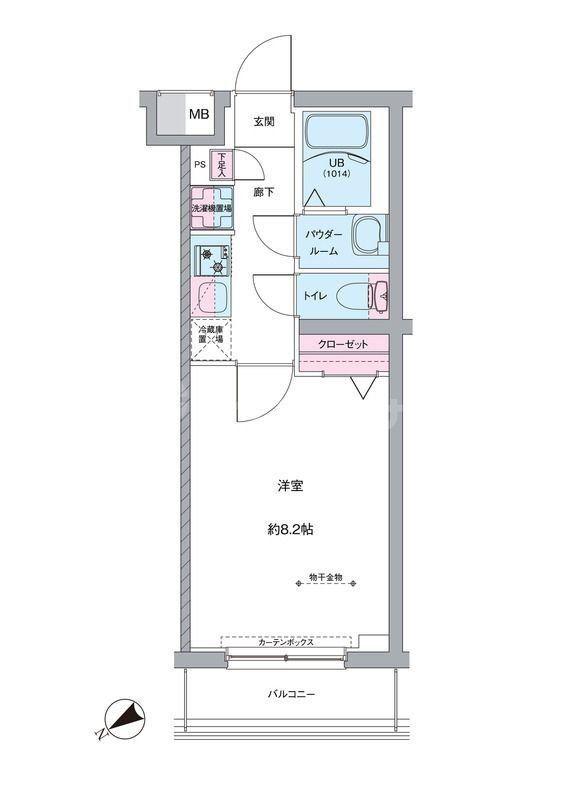 RELUXIA TOKYO イーストIII(1K/5階)の間取り写真