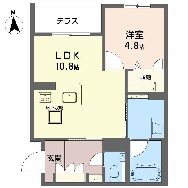 メゾン ボヌール(1LDK/1階)の間取り写真