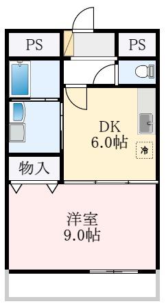 リトゥール澤(1DK/4階)の間取り写真