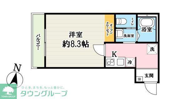 キャメル吉川スリジエ(1K/1階)の間取り写真