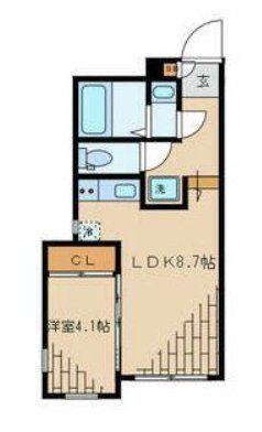 ラピス本駒込(1LDK/1階)の間取り写真