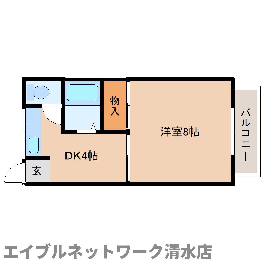 ハイコーポ東海(1DK/1階)の間取り写真