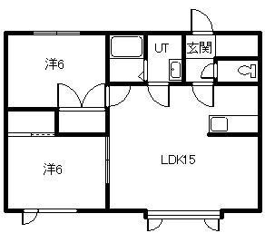 ルミエールオール(2LDK/1階)の間取り写真