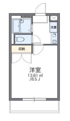 レオパレスIRIS(1K/3階)の間取り写真