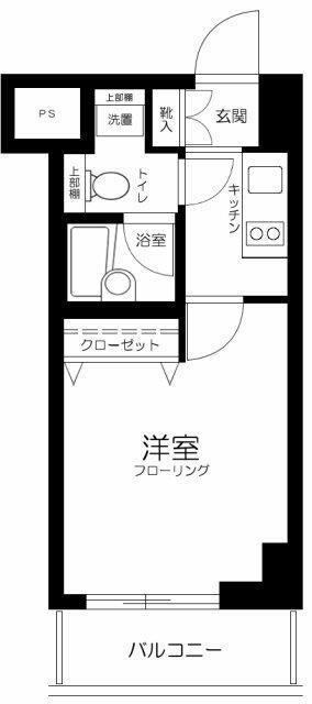 スカイコート板橋弐番館(1K/4階)の間取り写真