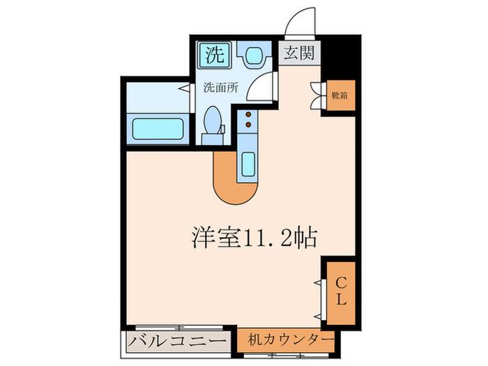 MA CHAMBRE `A KUISE(ワンルーム/4階)の間取り写真