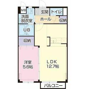 アメージングA(1LDK/1階)の間取り写真