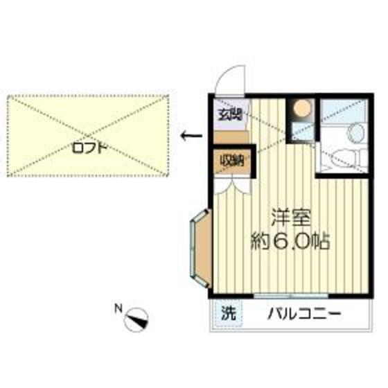 シャトレーシブヤ(ワンルーム/1階)の間取り写真