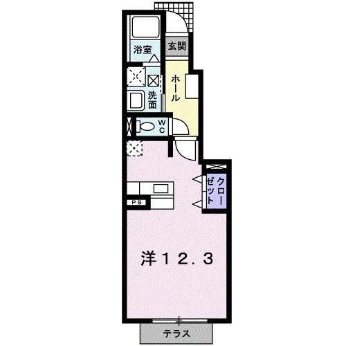 サニーパレスI(ワンルーム/1階)の間取り写真
