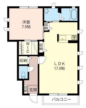 フォレメゾン(1LDK/1階)の間取り写真