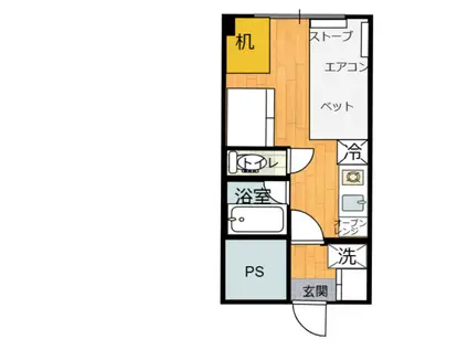 シングルマンションオーカワ(ワンルーム/1階)の間取り写真