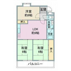 メルローズ2号館(3LDK/3階)の間取り写真